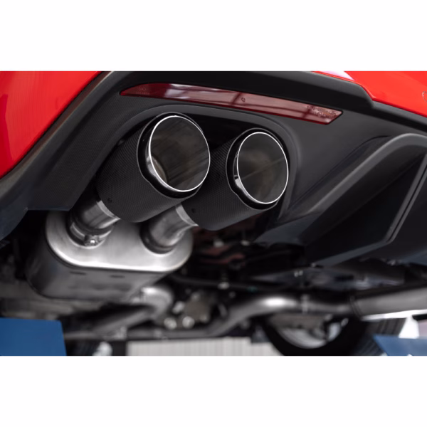 MBRP Mustang GT Active Exhaust Cat-Back With Carbon Fiber Tips 18+ - Image 3