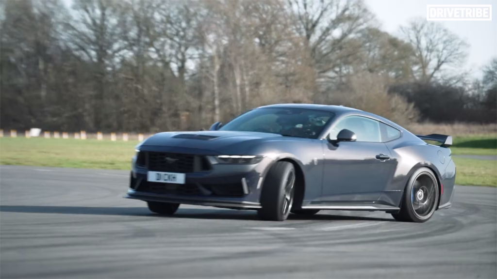Richard Hammond's 867bhp supercharged Ford Mustang Dark Horse S650 on track at Top Gear test facility