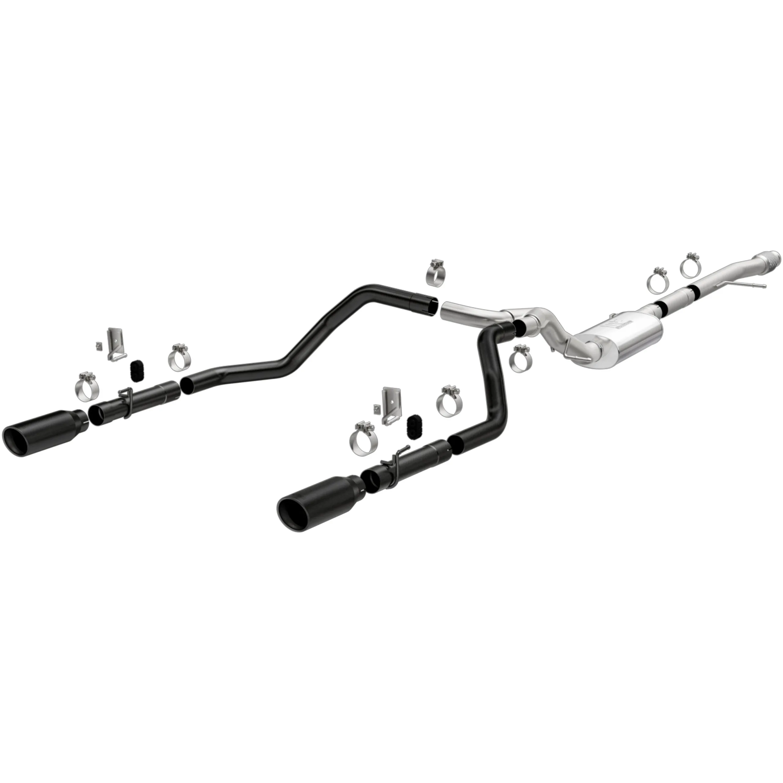 MagnaFlow Street Series Cat-Back Exhaust for 2019-2026 Chevrolet Silverado / GMC Sierra 1500 | Dual Rear Exit, Black Tips