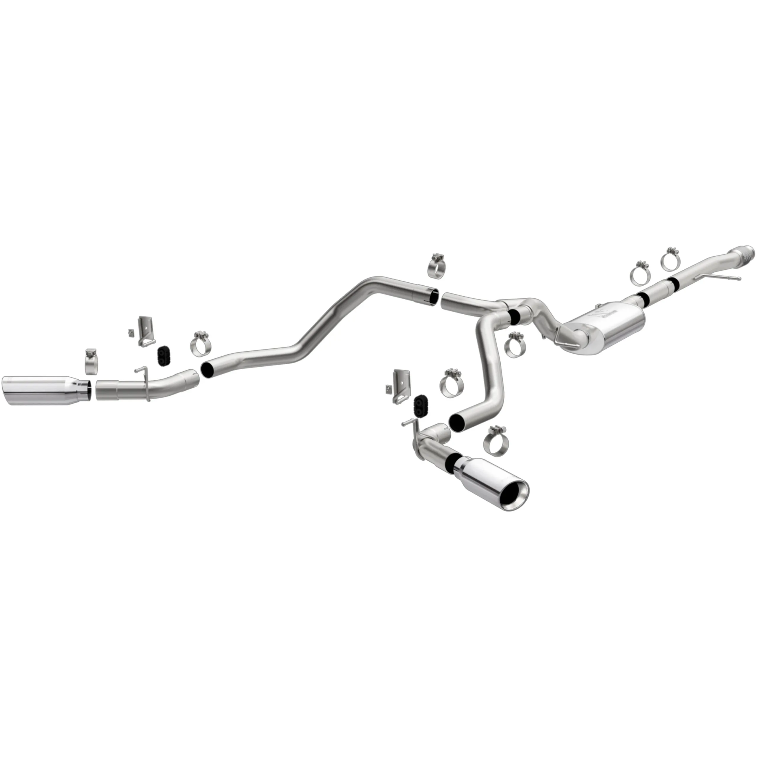 MagnaFlow Street Series Cat-Back Exhaust for 2019-2026 Chevrolet Silverado / GMC Sierra 1500 | Dual Exit Behind Rear Tyres, 4" Polished Tips