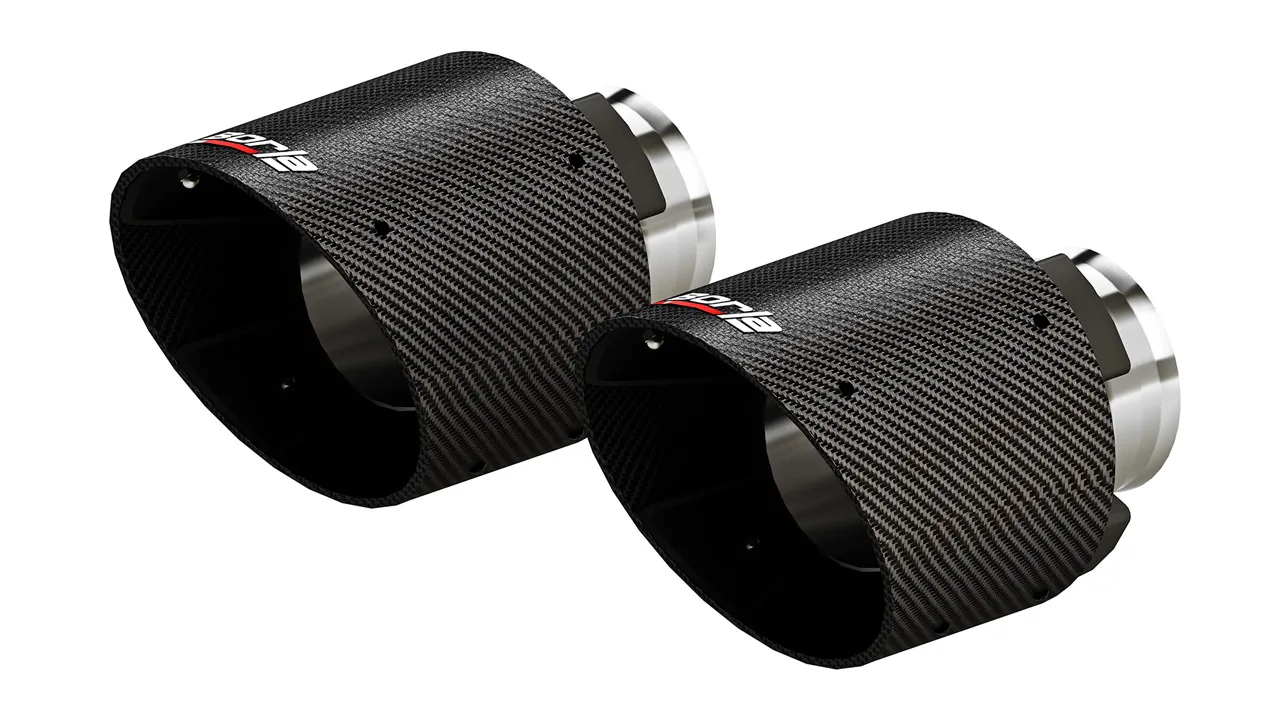 Borla Tip Kit For 2015-2023 Dodge Charger / 2015-2023 Chrysler 300C - Carbon Fibre Black Anodised Tips