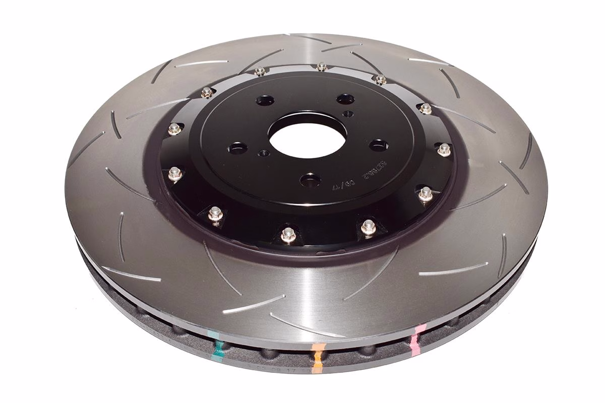 DBA 5000 Series T3 Slotted 2-Piece Brake Discs For 2015-2019 Lexus RC F | Front | 380mm | Black Hat | Pair