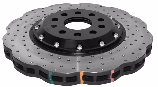 DBA 5000 Series Drilled & Dimpled 2-Piece Brake Discs For Audi S3 8V/8Y, Cupra Formentor VZ & More | Front | 340mm | Black Hat | Pair