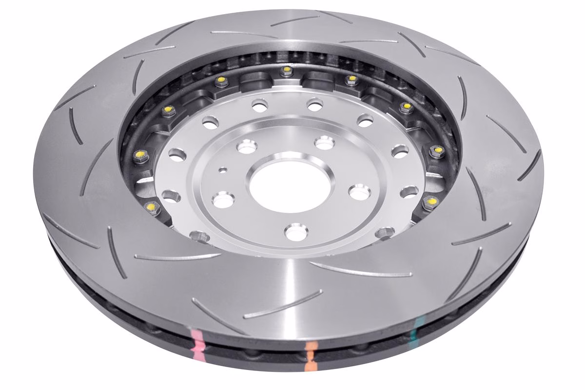 DBA 5000 Series T3 Slotted 2-Piece Brake Discs For 2017-2019 Audi RS3 8V | Front | 370mm | Silver Hat | Pair - Image 2