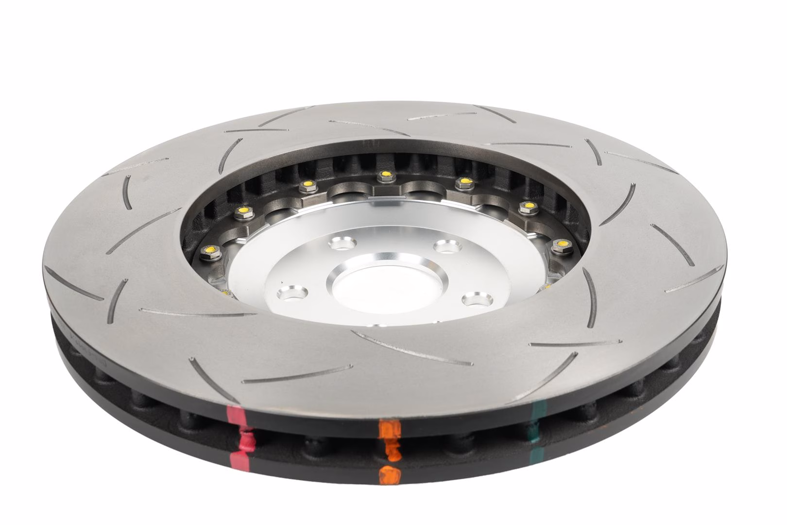 DBA 5000 Series T3 Slotted 2-Piece Brake Discs For Audi RS Q3 F3/RS3 8Y / Cupra Formentor VZ | Front | 374mm | Silver Hat | Pair - Image 2