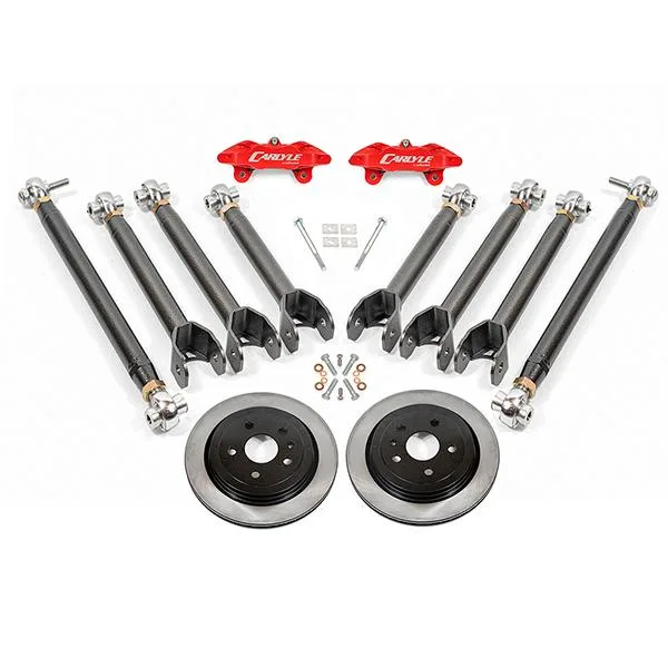 BMR 15" Conversion Kit By Carlyle Racing For 2016-2024 Chevrolet Camaro | Solid Rotors | Red Calipers | Black Hammertone