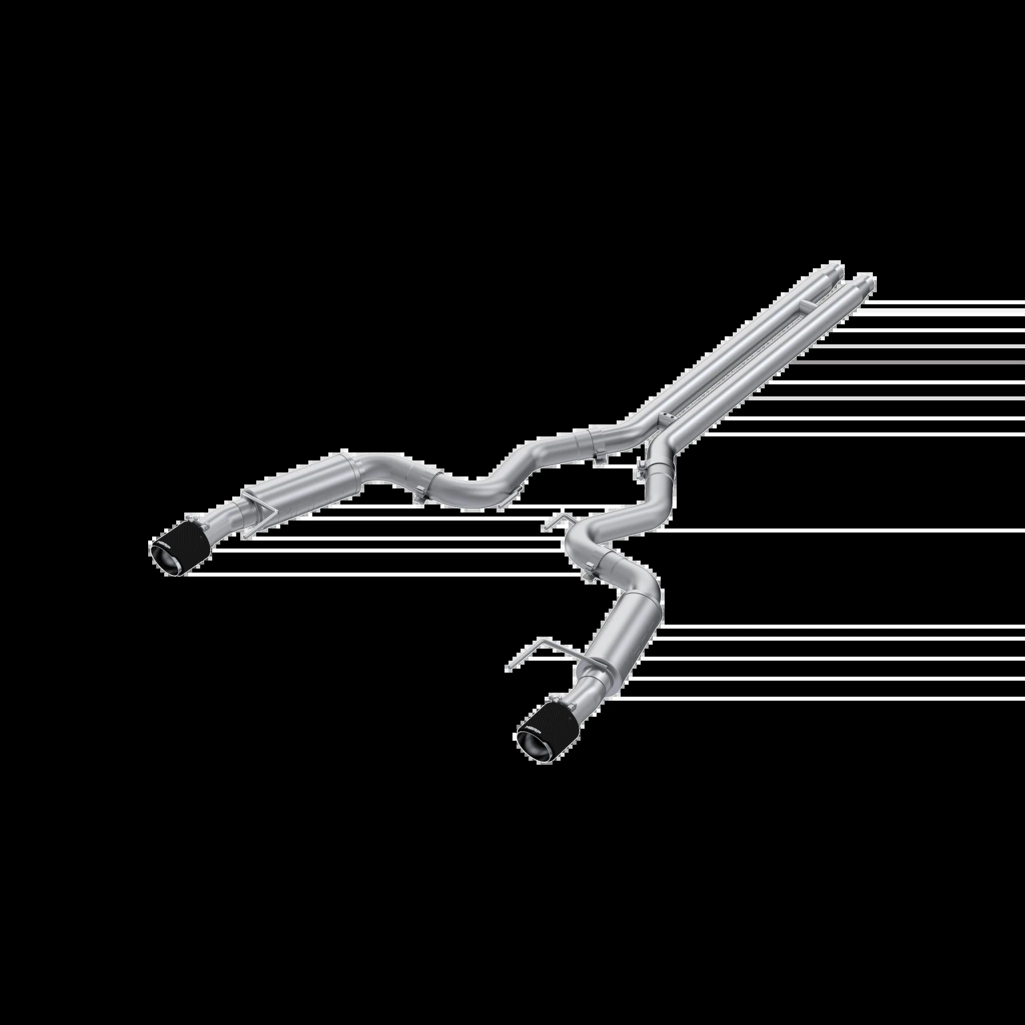 MBRP 3-Inch Cat-Back Exhaust For 2024-2026 Ford Mustang GT S650 | Race Profile | Dual Rear Exit | Non-Active Exhaust Models | Armor Pro | Carbon Fibre Tips