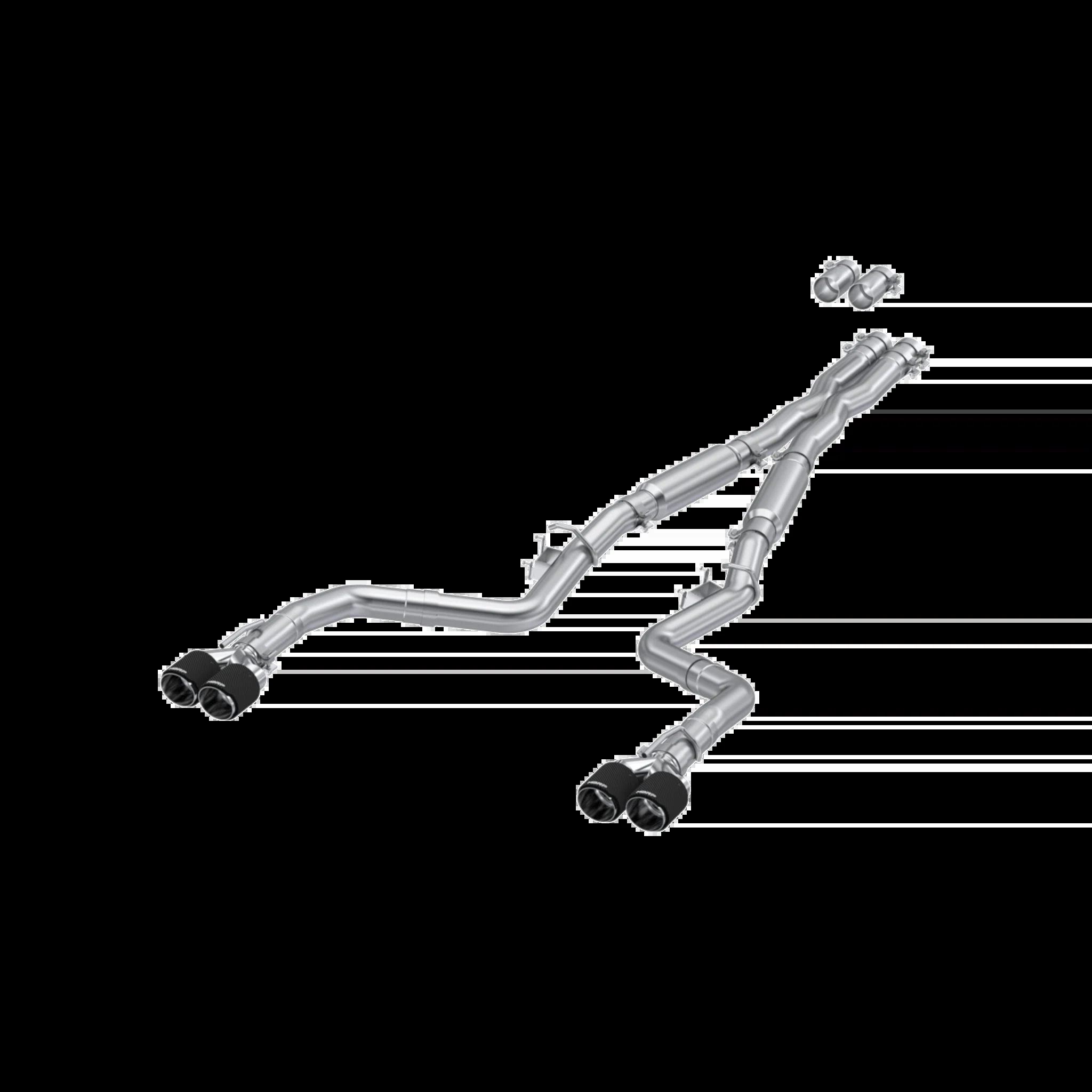 MBRP 3-Inch Cat-Back Exhaust For 2015-2023 Dodge Challenger | Street Profile | Quad Rear Exit | Armor Pro | Carbon Fibre Tips